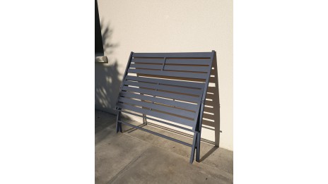 Banc de jardin pliant MARIUS en aluminium - GRIS ANTHRACITE
