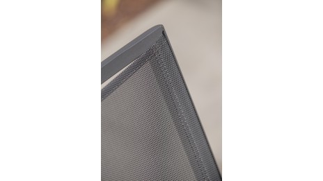 Chaise de jardin empilable STOCKHOLM en textilène et aluminium - GRIS ANTHRACITE