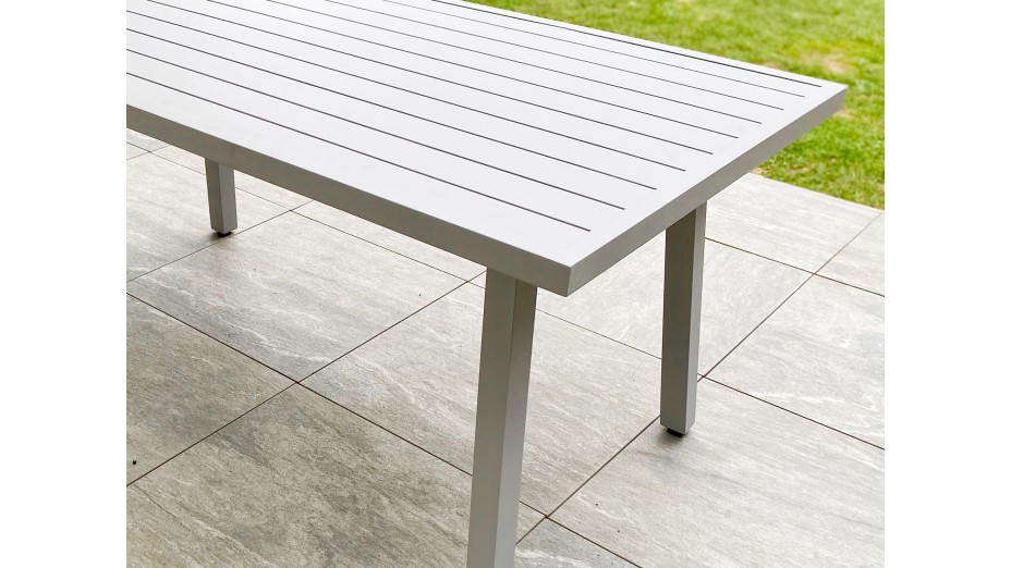 Ensemble repas de jardin ANTALYA 9 places en aluminium - GRIS