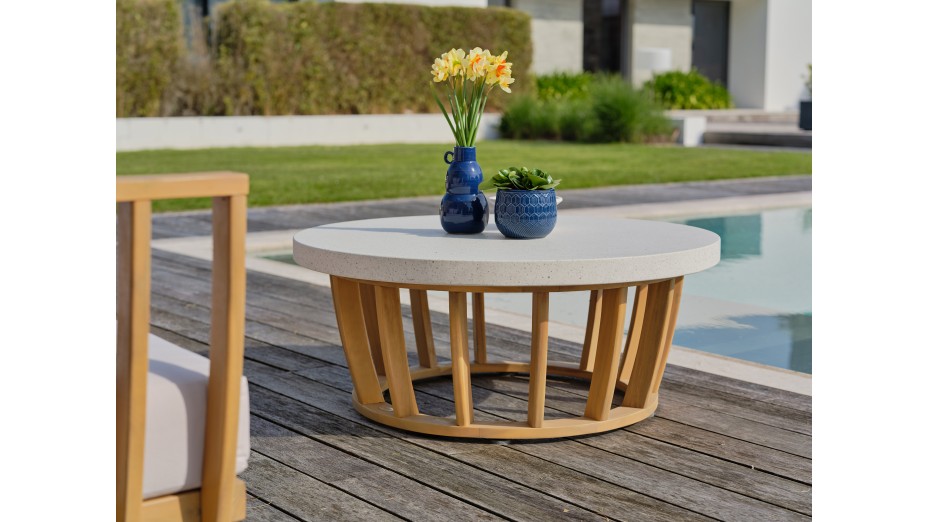 Salon bas de jardin BOGOTA 5 places en bois d'acacia - WOOD