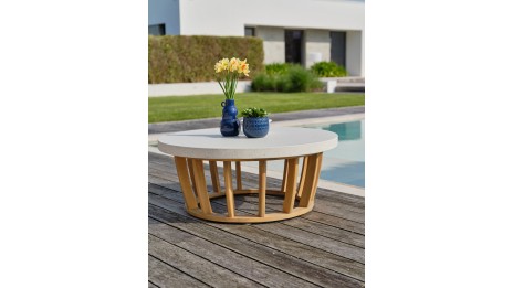 Salon bas de jardin BOGOTA 5 places en bois d'acacia - WOOD
