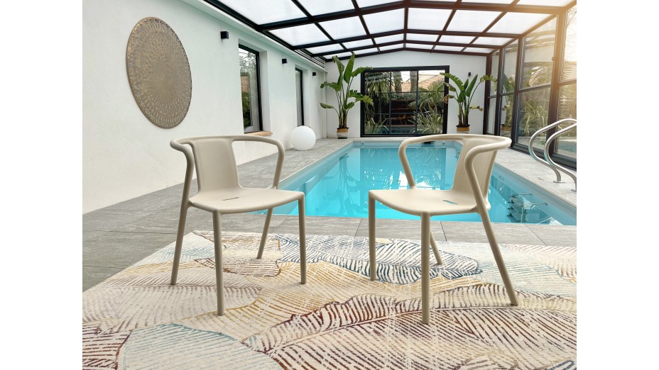 Fauteuil de jardin empilable DIEGO en polypropylène - SABLE