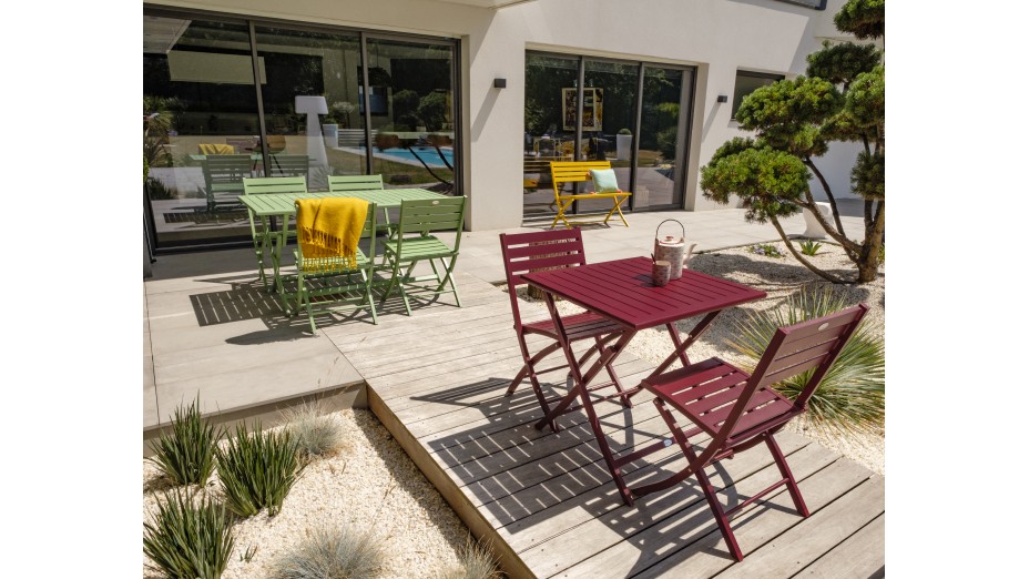 Chaise de jardin pliante MARIUS en aluminium - VERT LAGUNE
