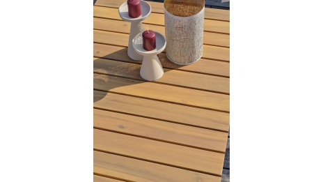 Salon bas de jardin BAHIA 4 places en bois d'acacia et corde tissée - TERRACOTTA