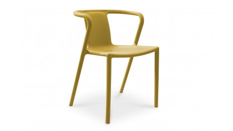 Fauteuil de jardin empilable DIEGO en polypropylène - MOUTARDE