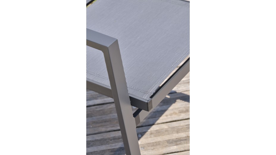 Lot composé de 2 fauteuils de jardin FLORIDE-FT-GRISANTH empilables