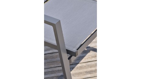 Lot composé de 2 fauteuils de jardin FLORIDE-FT-GRISANTH empilables