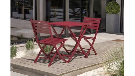 Chaise de jardin pliante MARIUS en aluminium - CARMIN