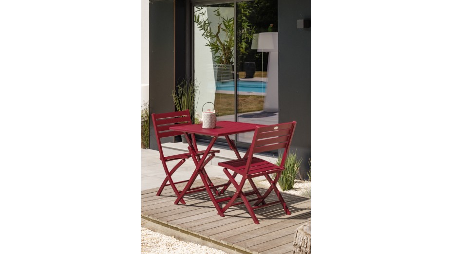 Chaise de jardin pliante MARIUS en aluminium - CARMIN