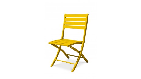 Chaise de jardin pliante MARIUS en aluminium - MOUTARDE