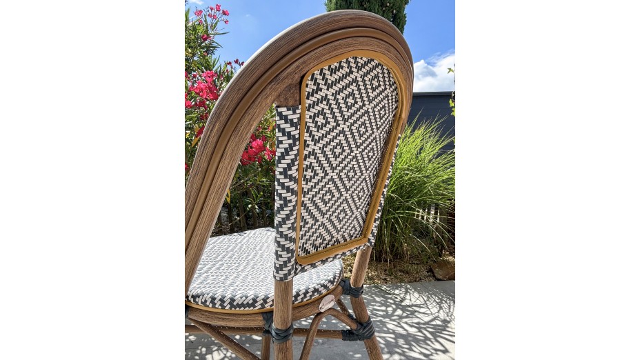 Lot composé de 2 fauteuils de jardin BISTRO-FT-TEX-BLEU empilables