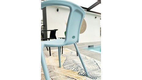 Lot composé de 2 fauteuils de jardin DIEGO-FT-AZUR empilables