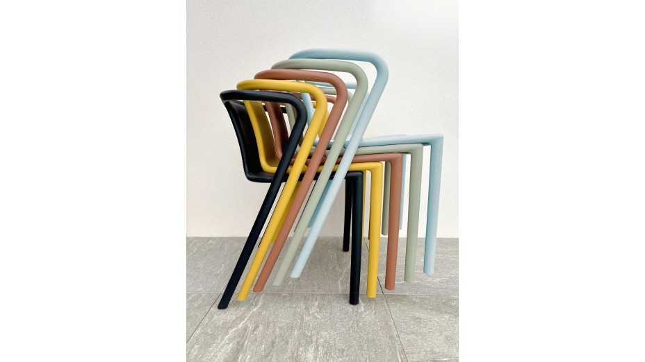 Lot composé de 2 fauteuils de jardin DIEGO-FT-AZUR empilables