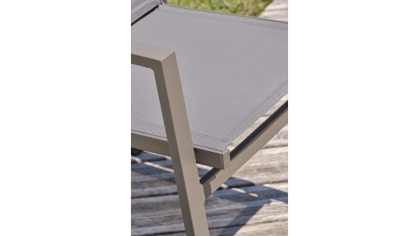 Lot composé de 2 fauteuils de jardin FLORIDE-FT-QUARTZ empilables