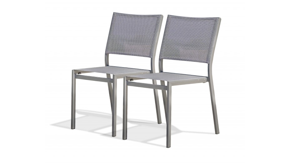 Lot composé de 2 chaises de jardin STOCKHOLM-CH empilables