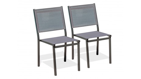 Lot composé de 2 chaises de jardin TOLEDE-CH empilables