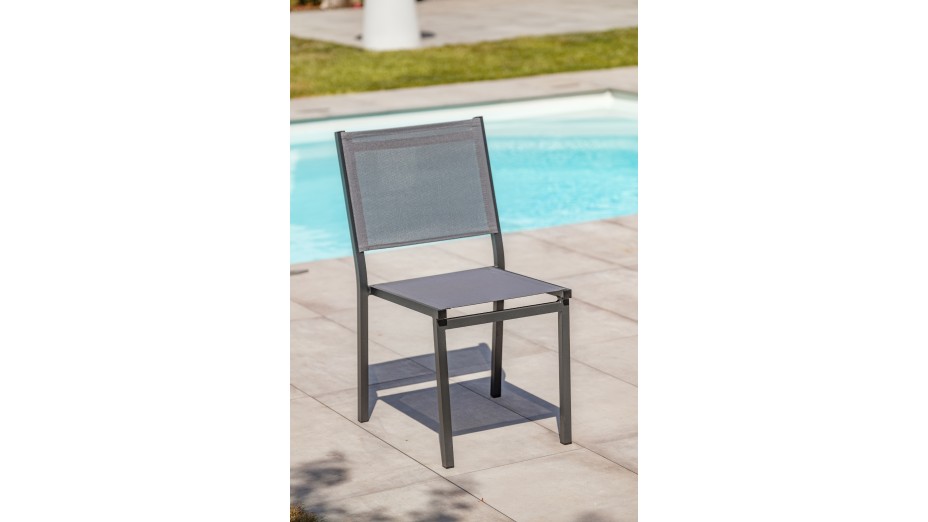 Lot composé de 2 chaises de jardin TOLEDE-CH empilables