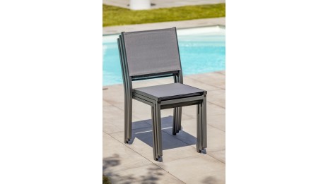 Lot composé de 2 chaises de jardin TOLEDE-CH empilables