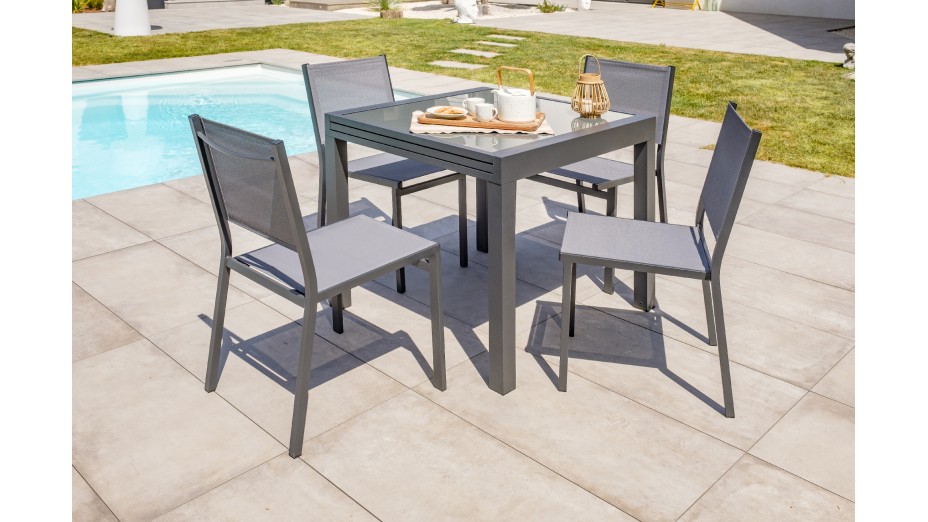 Lot composé de 2 chaises de jardin TOLEDE-CH empilables