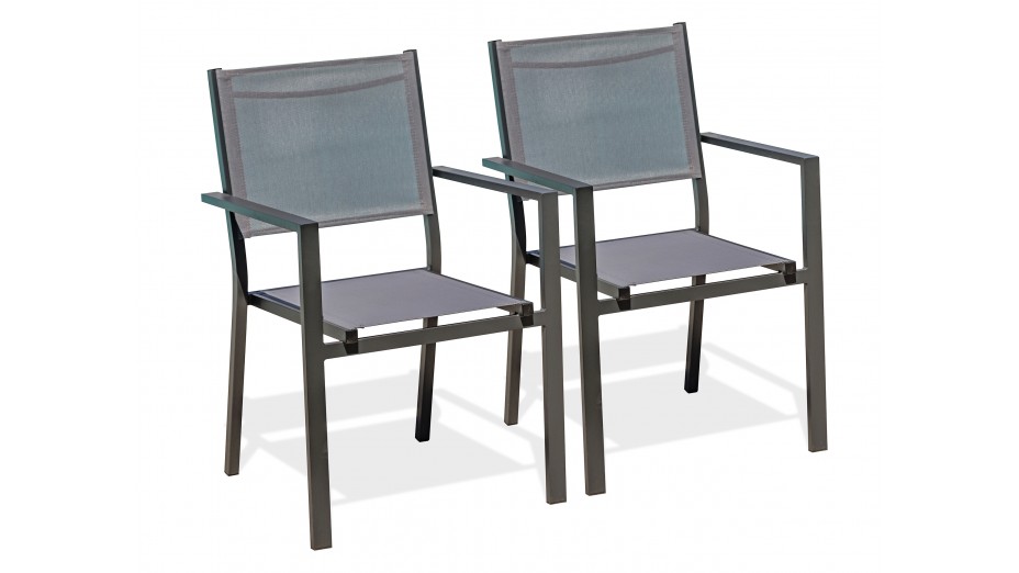 Lot composé de 2 fauteuils de jardin TOLEDE-FT empilables