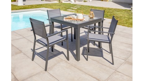 Lot composé de 2 fauteuils de jardin TOLEDE-FT empilables