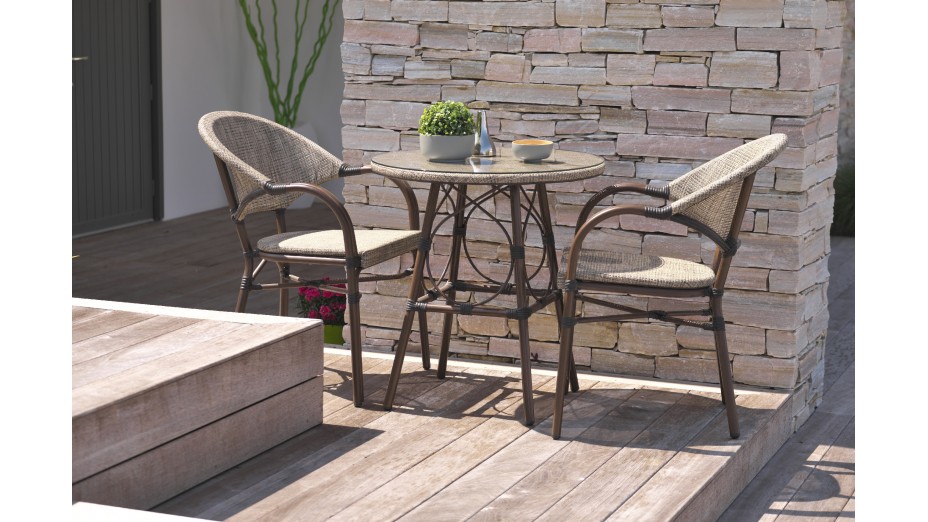 Lot composé de 2 fauteuils de jardin USHUAIA-FT empilables