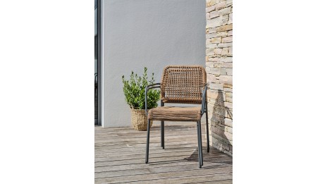 Lot composé de 2 fauteuils de jardin empilables MARCEAU-FT-ANTH