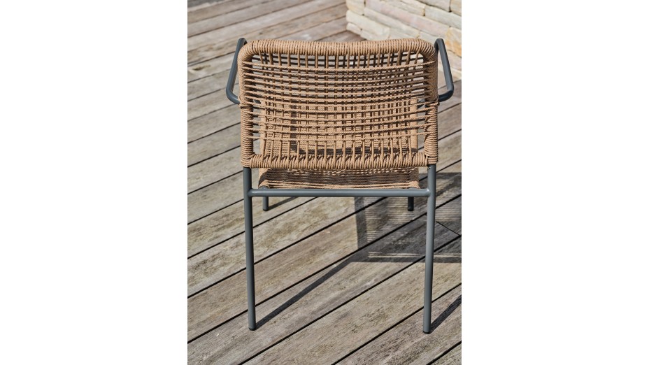 Lot composé de 2 fauteuils de jardin empilables MARCEAU-FT-ANTH