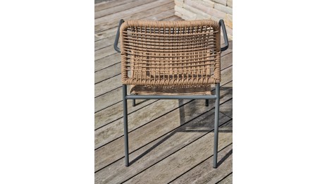 Lot composé de 2 fauteuils de jardin empilables MARCEAU-FT-ANTH