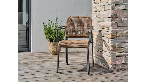 Lot composé de 2 fauteuils de jardin empilables MARCEAU-FT-ANTH