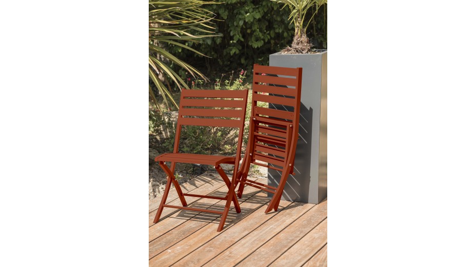 Lot composé de 2 chaises pliantes MARIUS-CP-TERRA