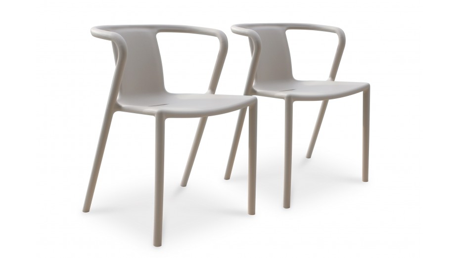 Lot composé de 2 fauteuils de jardin DIEGO-FT-SABLE empilables