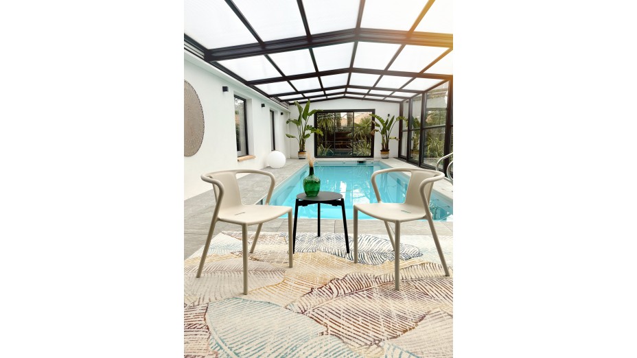 Lot composé de 2 fauteuils de jardin DIEGO-FT-SABLE empilables