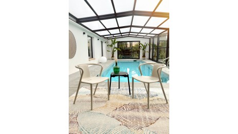 Lot composé de 2 fauteuils de jardin DIEGO-FT-SABLE empilables