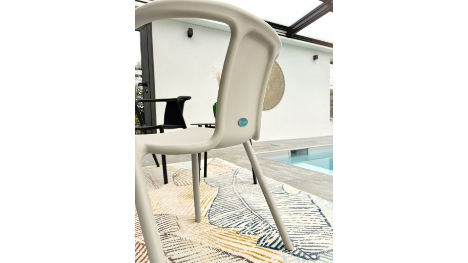 Lot composé de 2 fauteuils de jardin DIEGO-FT-SABLE empilables