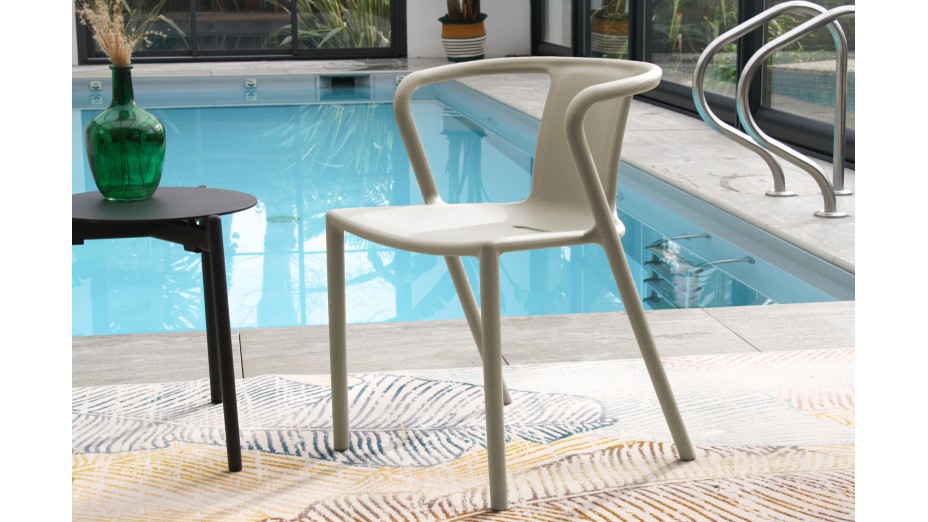 Lot composé de 2 fauteuils de jardin DIEGO-FT-SABLE empilables