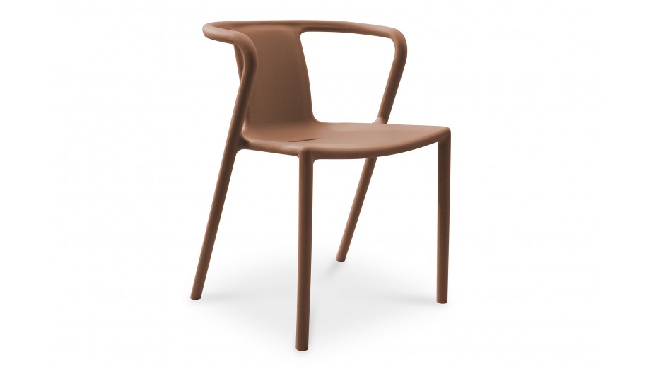 Fauteuil de jardin empilable DIEGO en polypropylène - TERRACOTTA