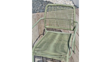 Lot composé de 2 fauteuils de jardin empilables MARCEAU-FT-OLIVE
