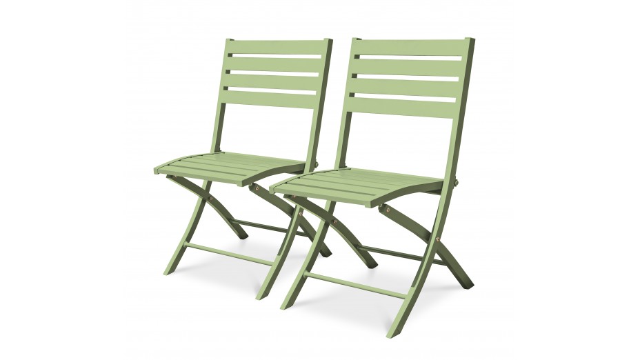 Lot composé de 2 chaises de jardin pliantes MARIUS-CP-LAGUNE