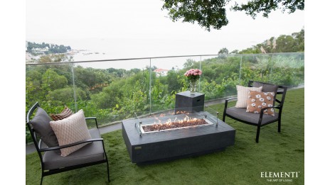 Set Brasero toutes options Hampton gris foncé