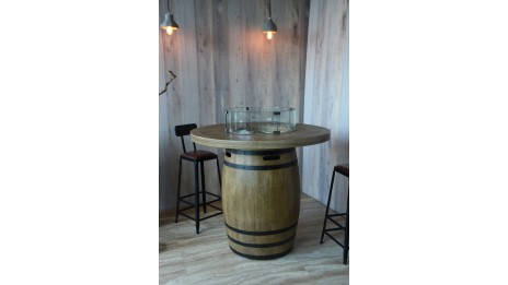 Set brasero Lafite Barel bois