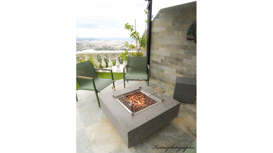 Table Brasero Manhattan gris clair