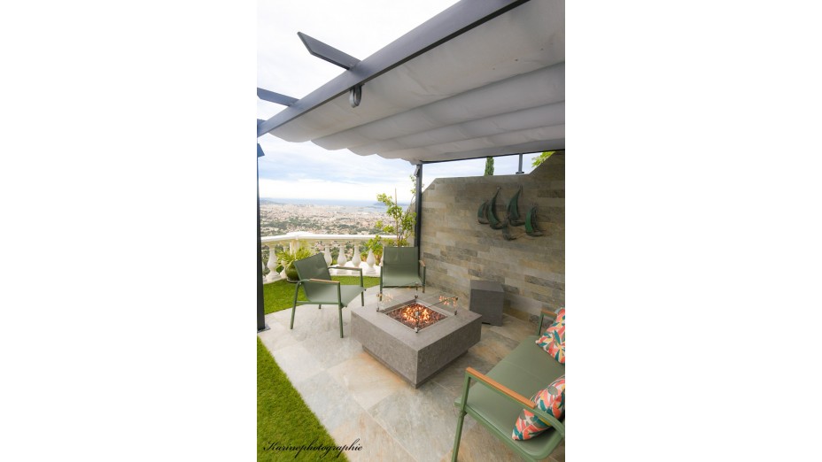Table Brasero Manhattan gris clair