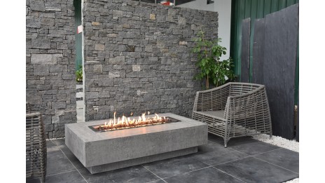 Table brasero Hampton gris clair