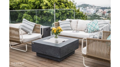 Table Brasero Manhattan gris foncé