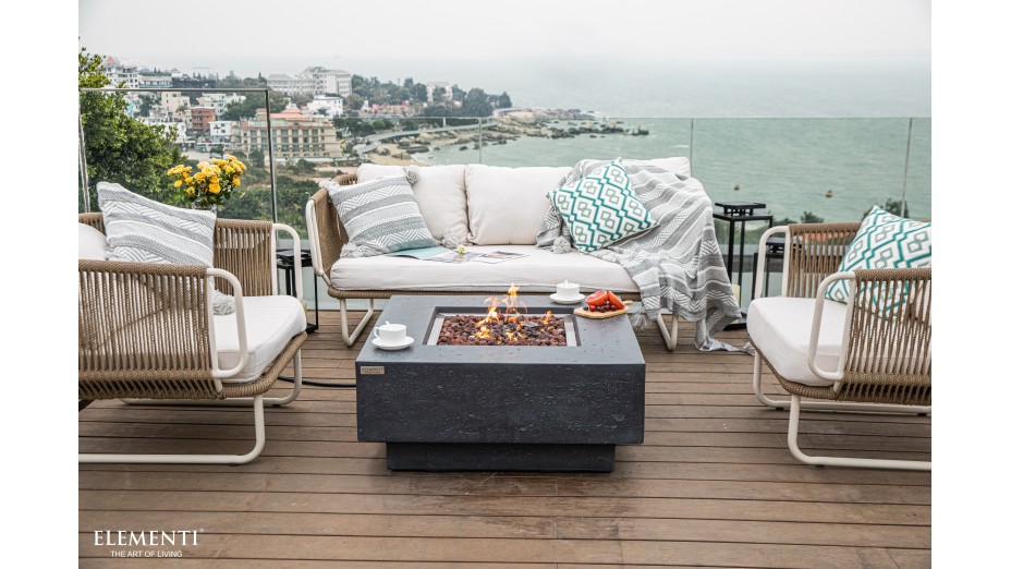 Table Brasero Manhattan gris foncé