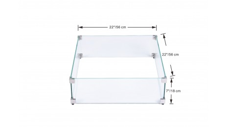 Ecran de protection Carré pour table brasero Manhattan / Aurora