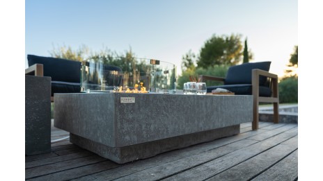 Table brasero Metropolis gris clair