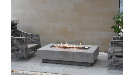 Table brasero Hampton gris clair