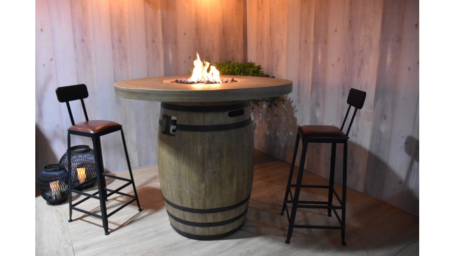 Table brasero Lafite Barel bois